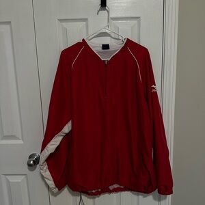 Mizuno Red and White Half-Zip Jacket